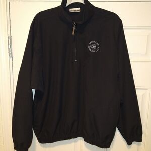 Roche 1/4 Zip Pullover Golf Windbreaker Jacket Men's sz XL Made in USA W/Logo.